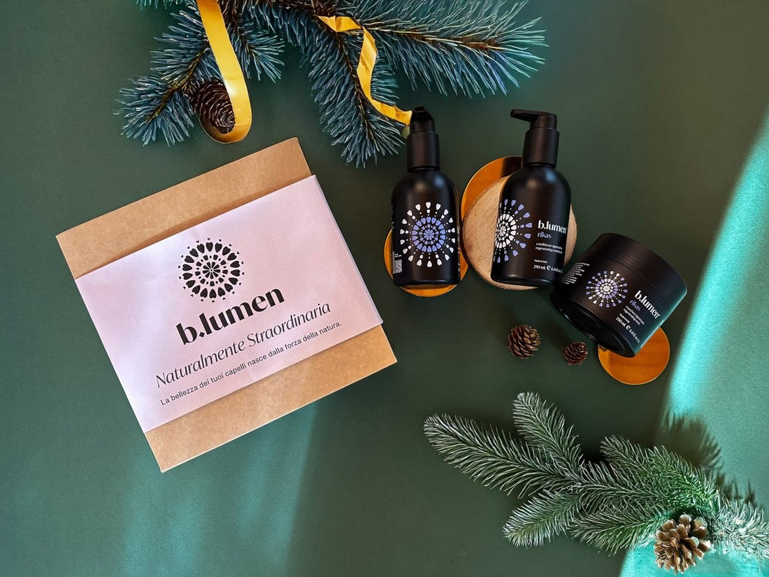 XMAS BOX RIKAS – Rigenerante &amp; Nutriente - B.lumen® Prodotti Naturali per Capelli